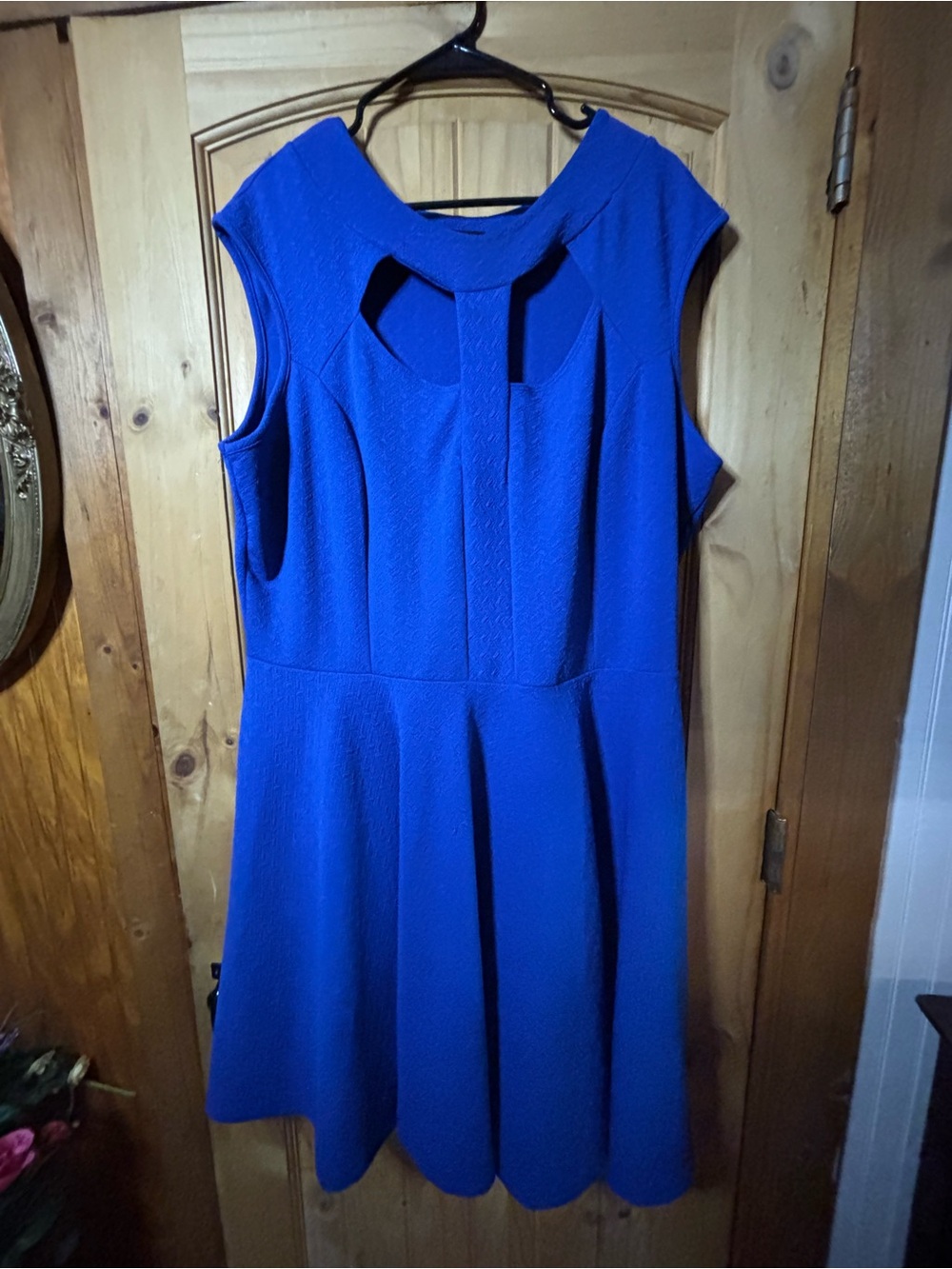 Ashley Stewart Cobalt Blue Sleeveless Fit-and-Flare Dress